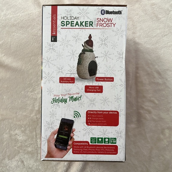 iessentials Rechargeable Wireless Holiday Speaker with Ambient Lighting - Picture 2 of 9